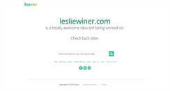 Desktop Screenshot of lesliewiner.com